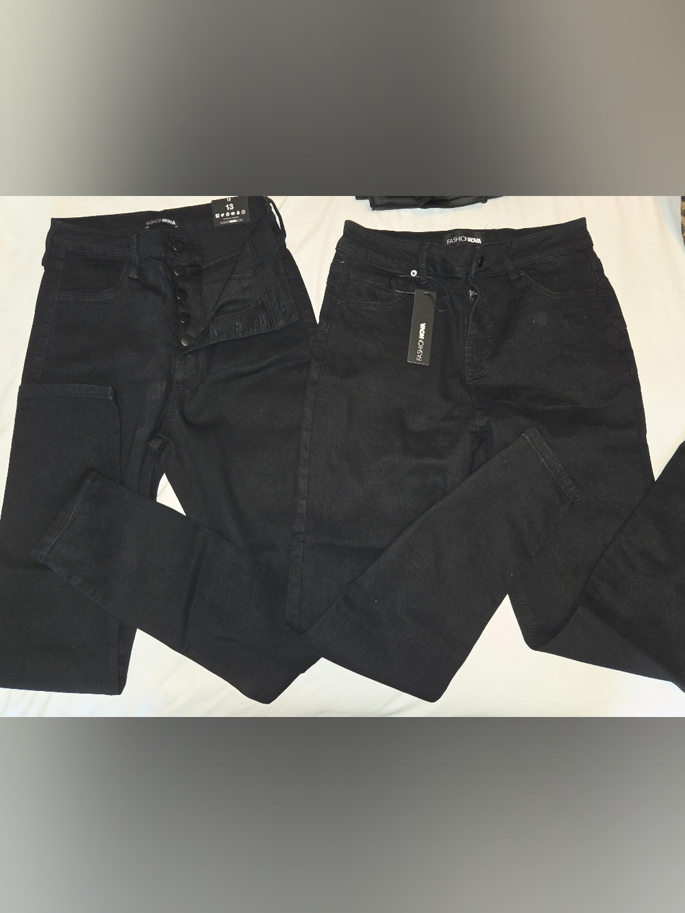 Fashion Nova Black Skinny Jeans Bundle Size 13 NWT